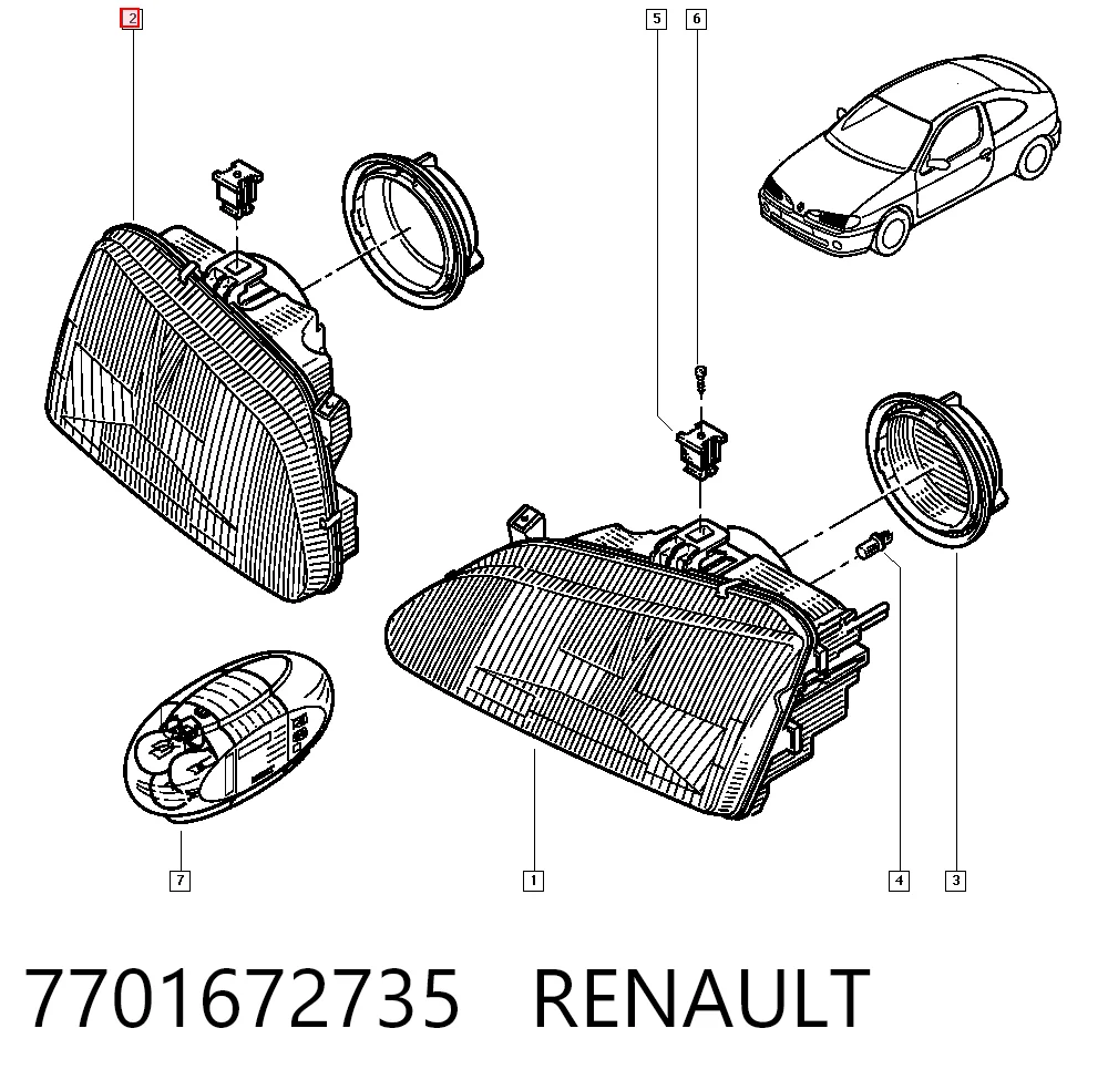  Фара права Renault Megane 