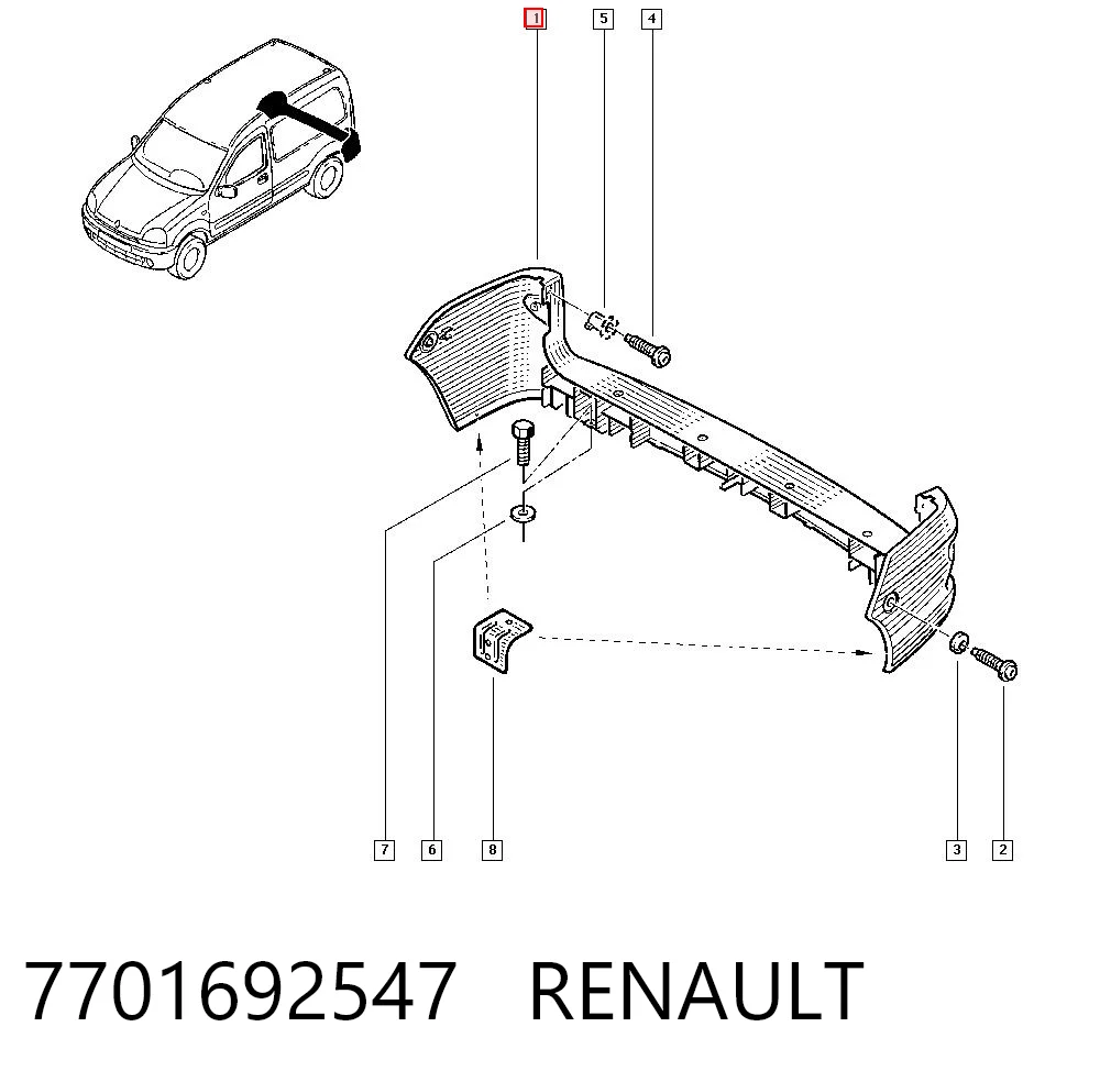 Кожух бампера заднього Elit 6010950 ціна, від 42.91 USD