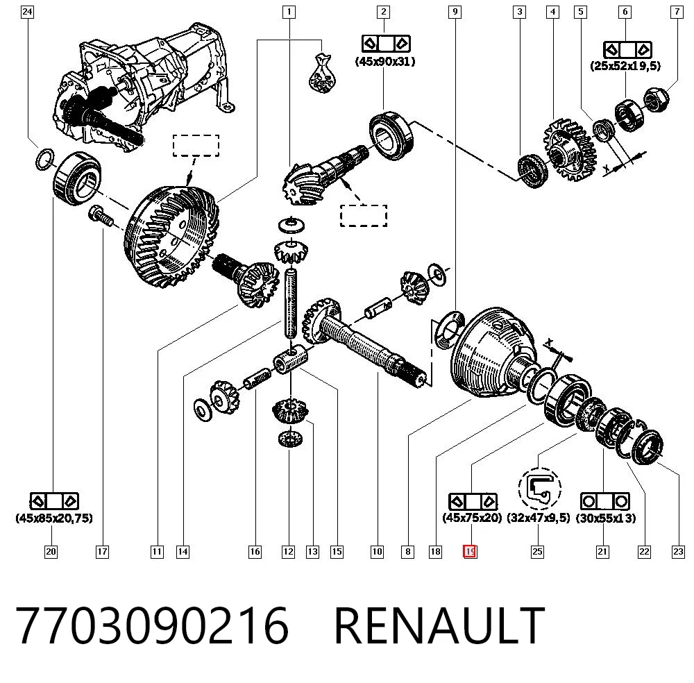 Підшипник коробки передач GAZ 2007109