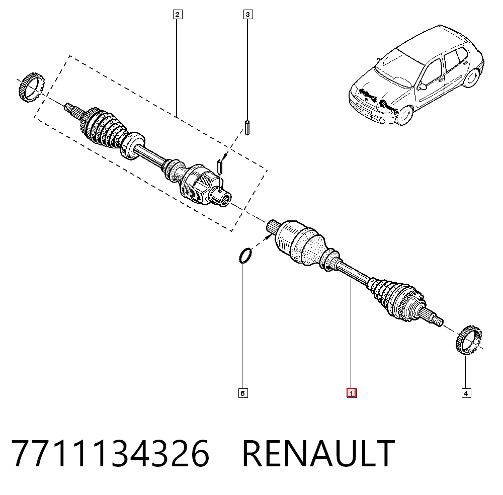 Ліва піввісь T49173A Polcar