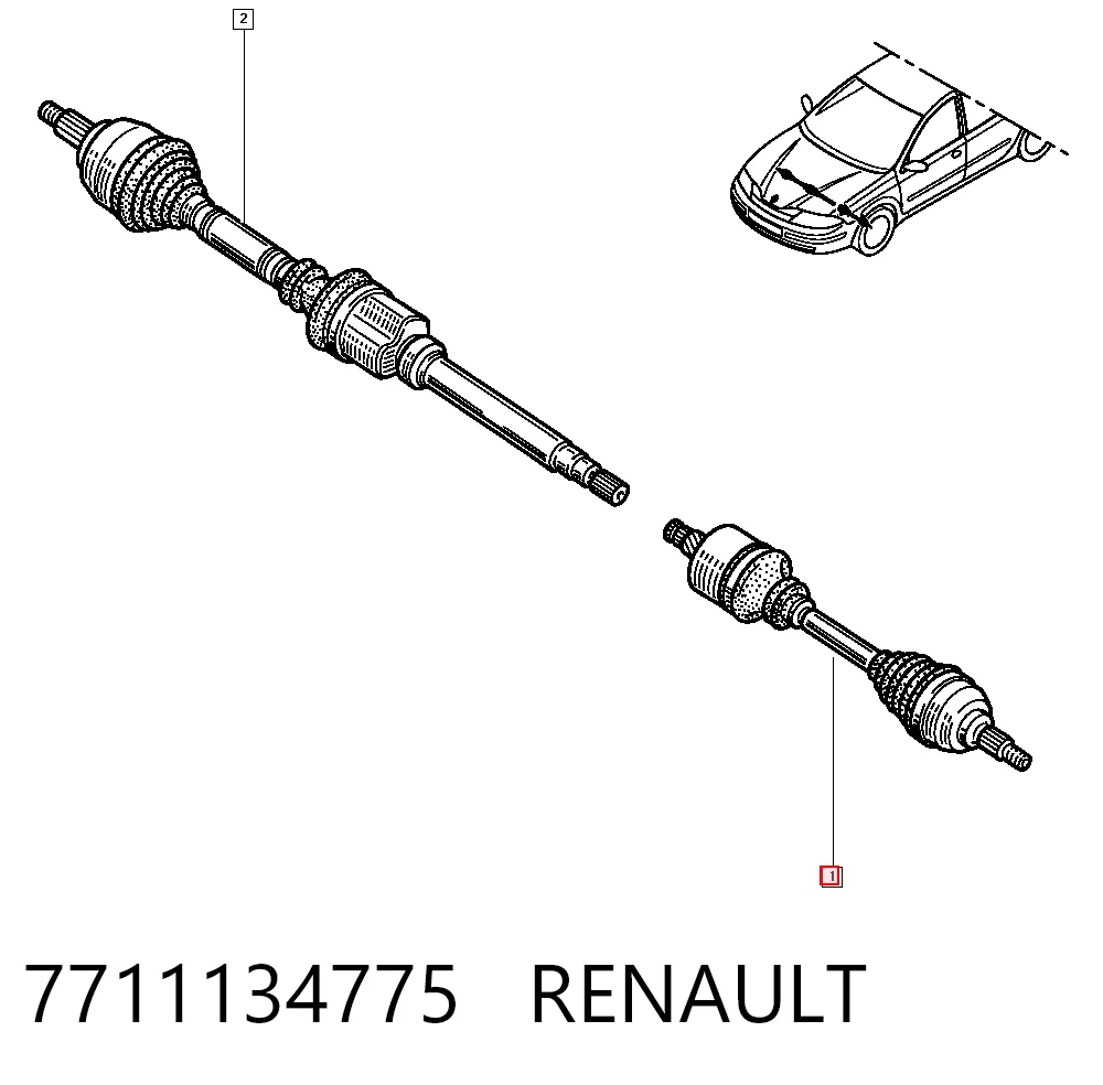 8200387550 Hyundai/Kia Привід лівий
