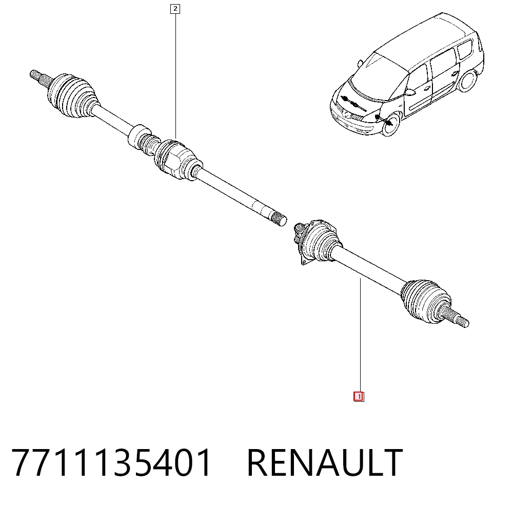  Ліва піввісь Renault Espace 4