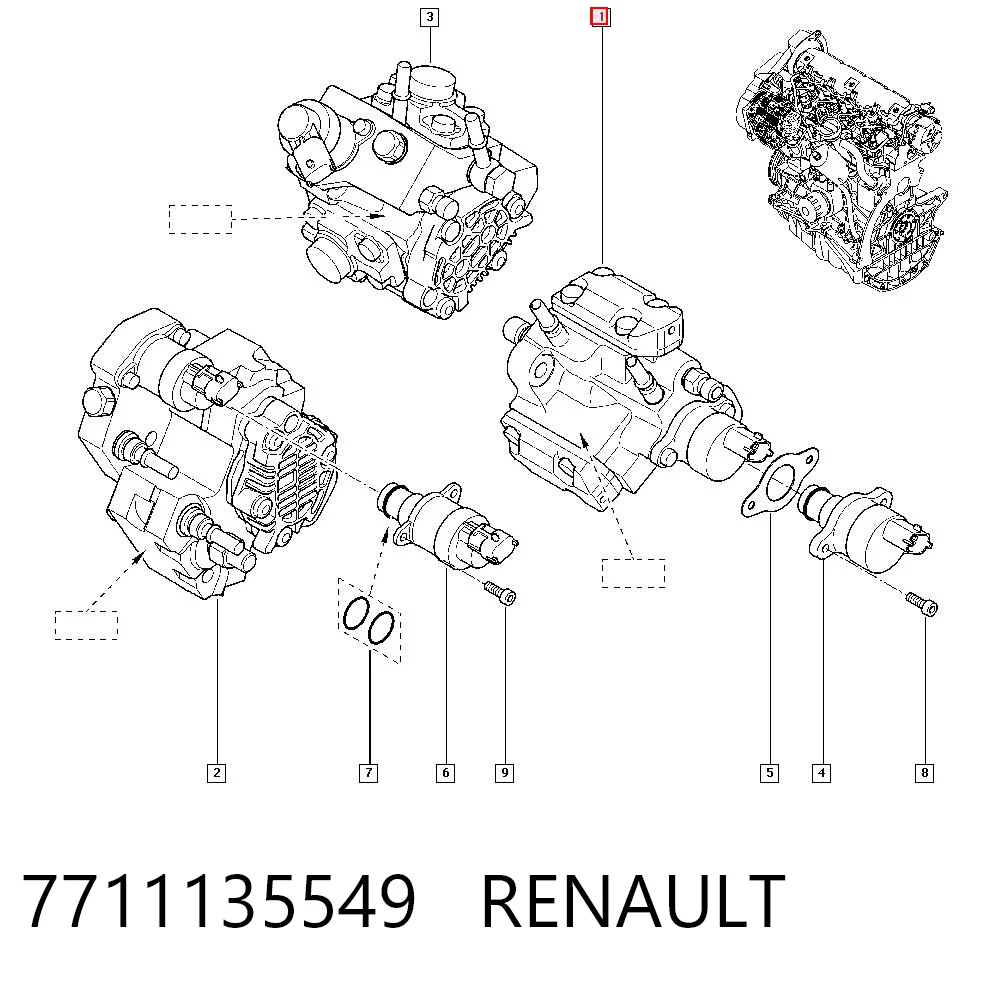  Паливний насос високого тиску Renault Scenic 1