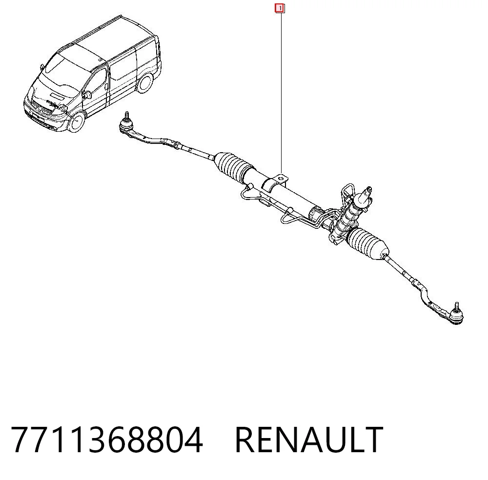 7711368804 Renault (RVI) Рейковий рульовий механізм