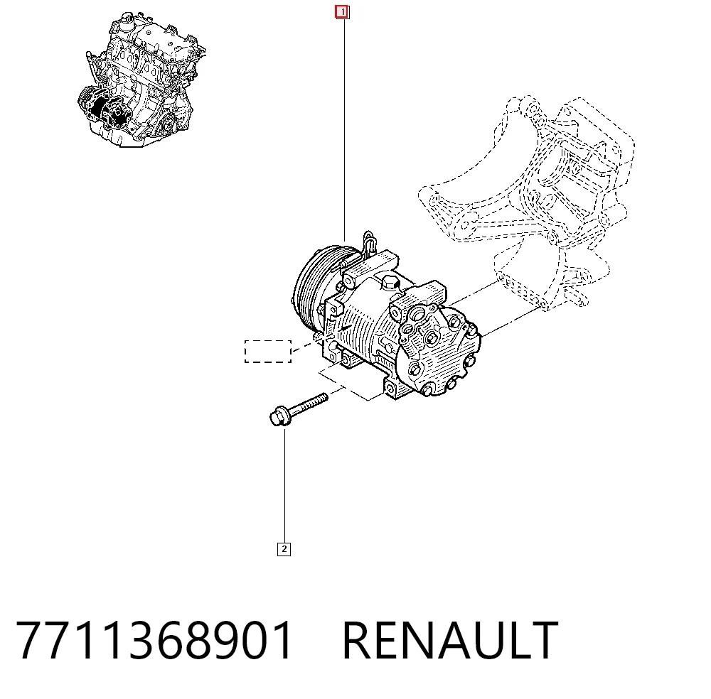 Купити Компресор кондиціонера Renault Clio II SB0