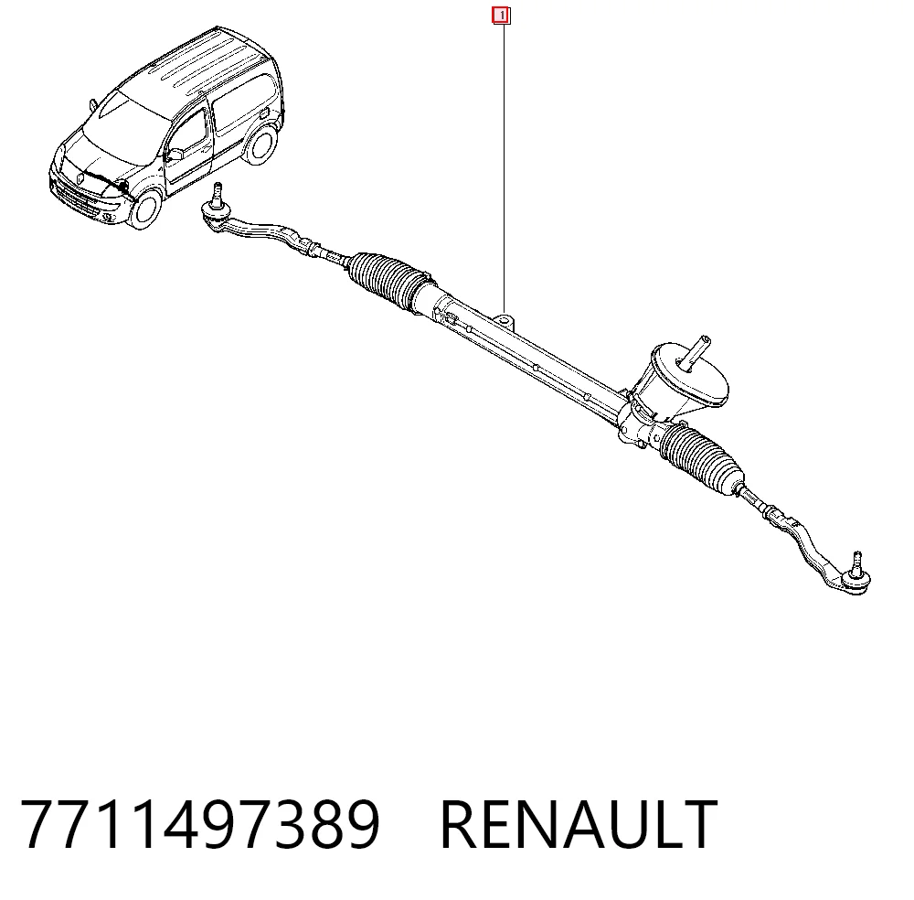 7711497389 Renault (RVI) Рейковий рульовий механізм