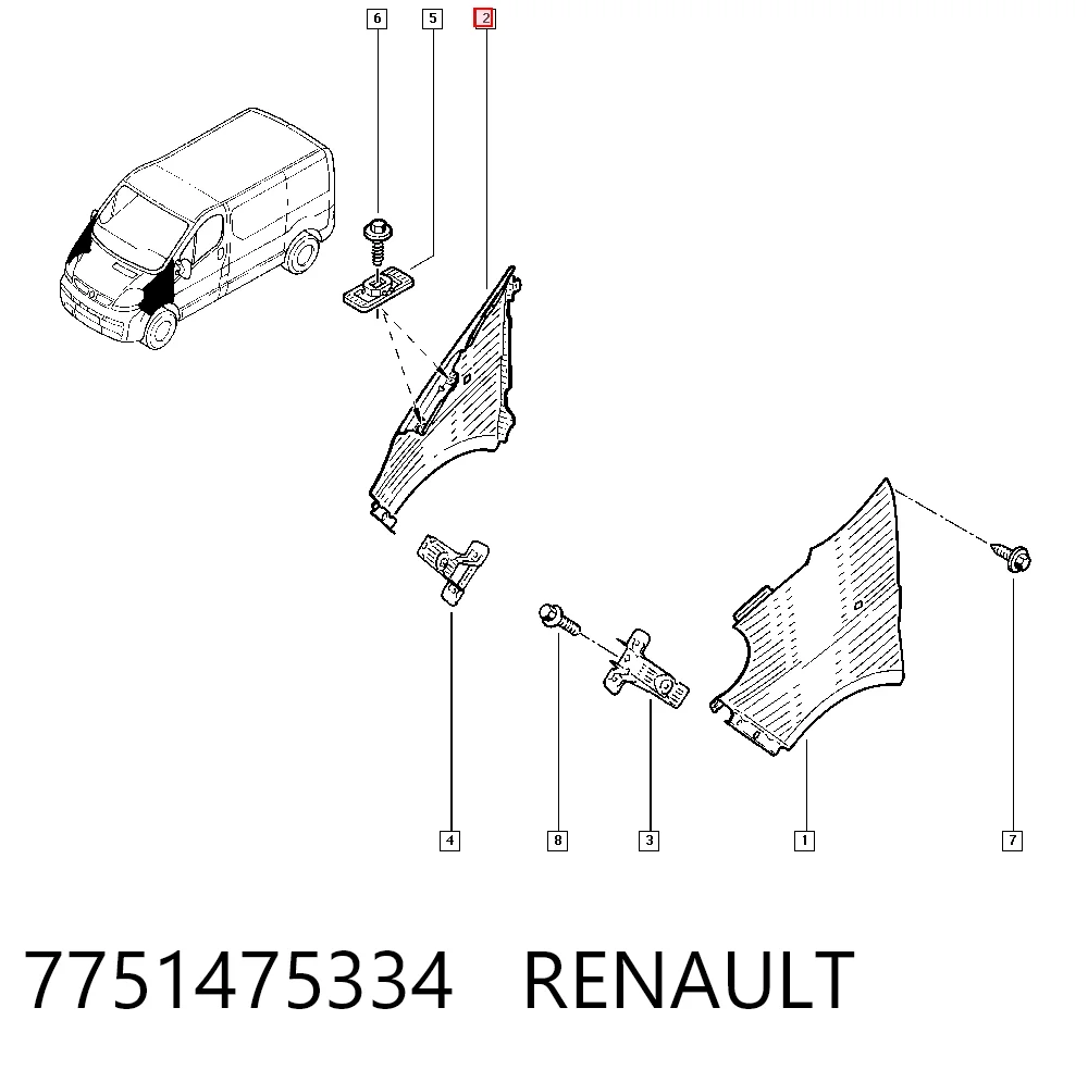 93188421 Peugeot/Citroen Крило переднє праве