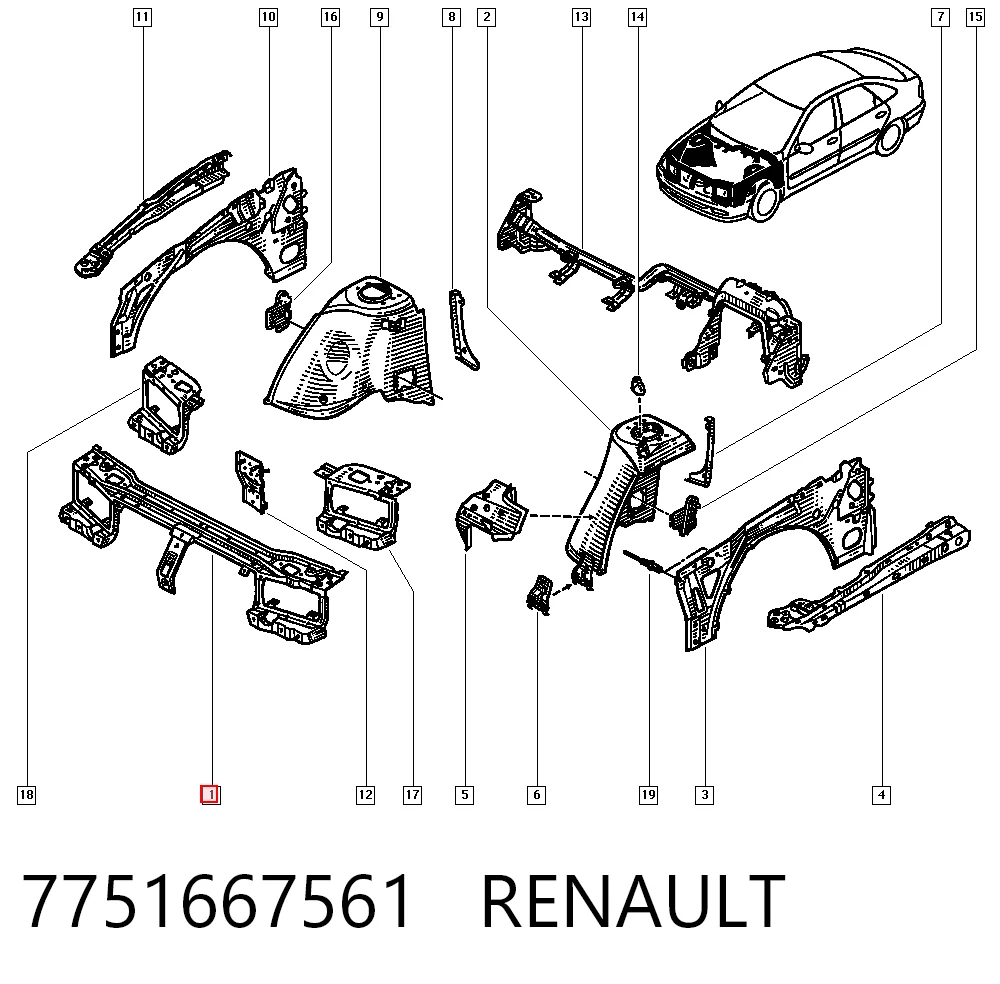 Телевізор на Renault Laguna I B56, 556