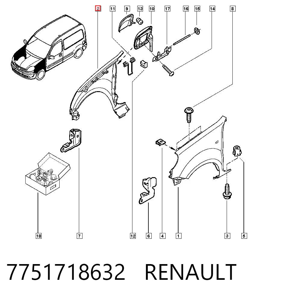Крило переднє праве FPS 5610312 ціна, від 49.18 USD