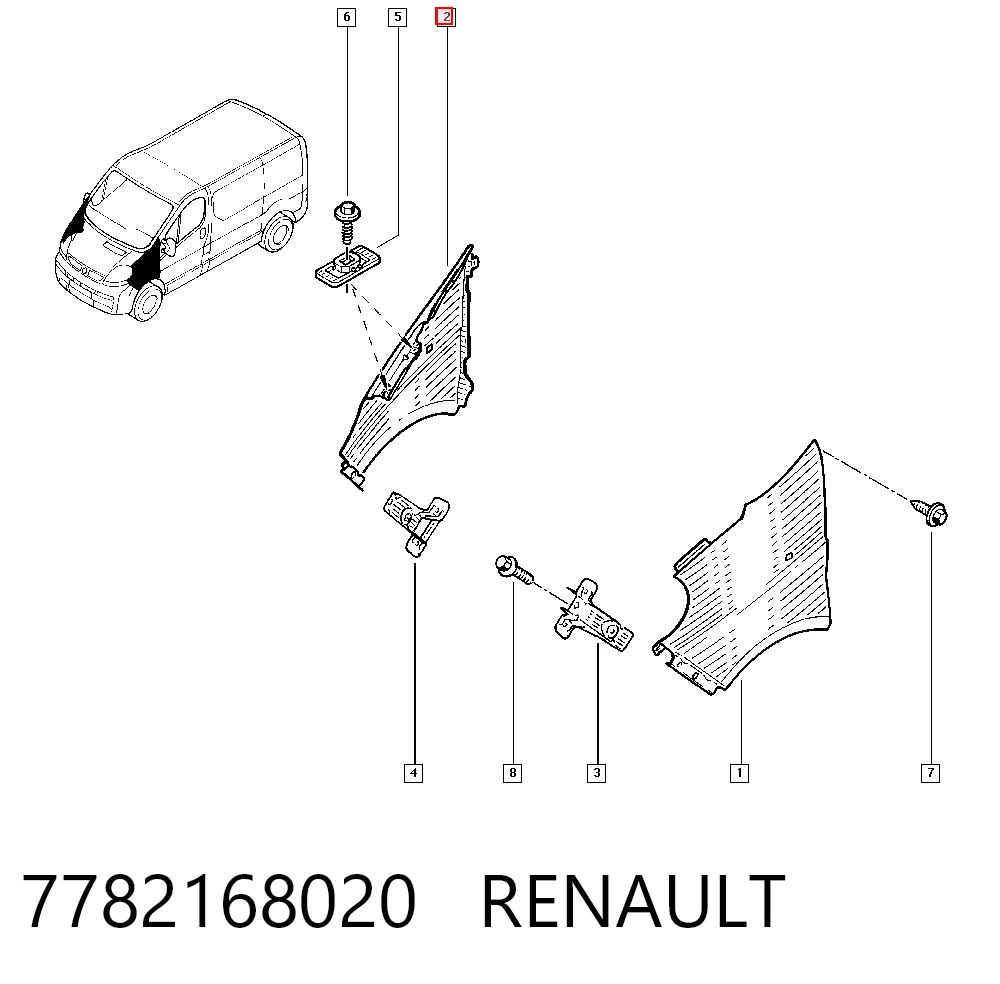 Крило переднє праве Peugeot/Citroen 93188421 ціна, від 37.69 USD