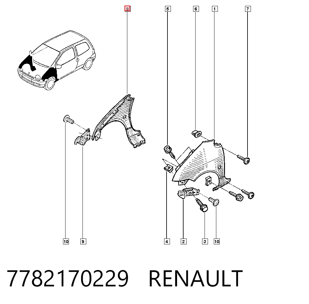 Крила на Renault Twingo I C06