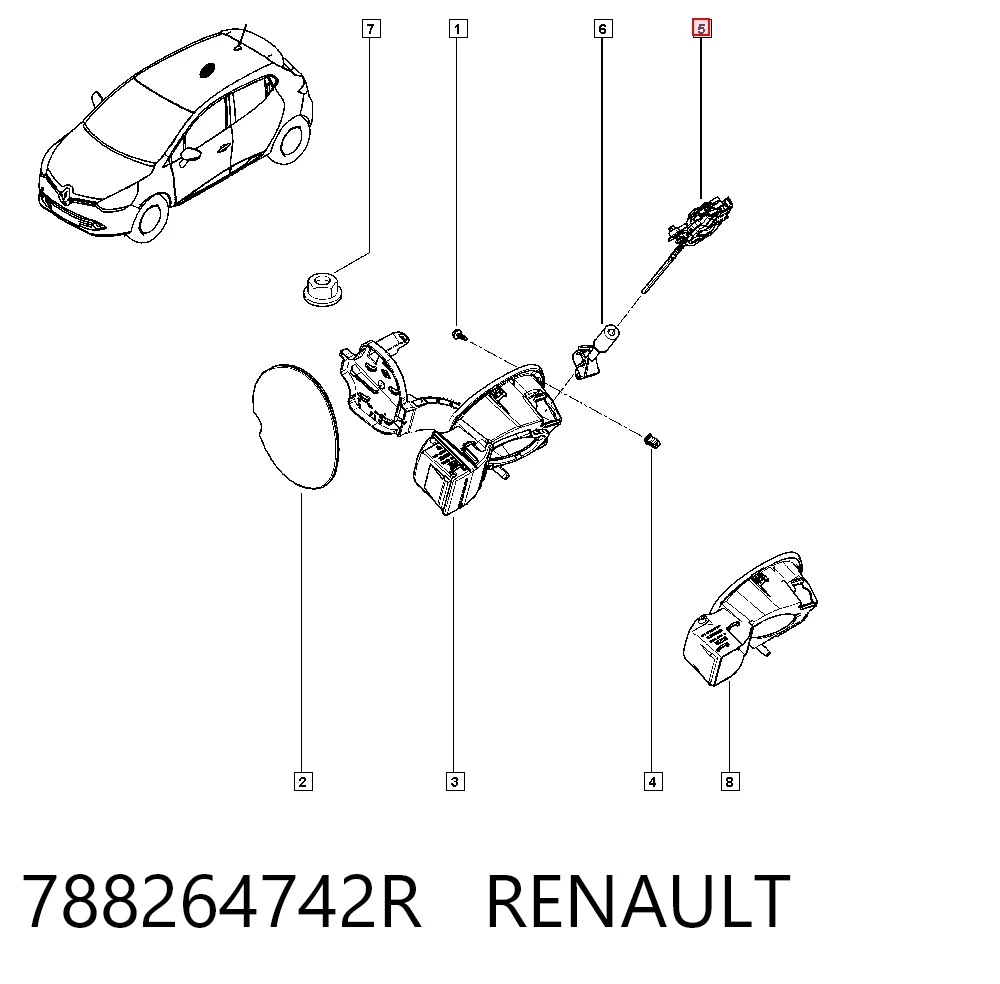 788264742R Renault (RVI) Мотор-привод відкриття лючка бака