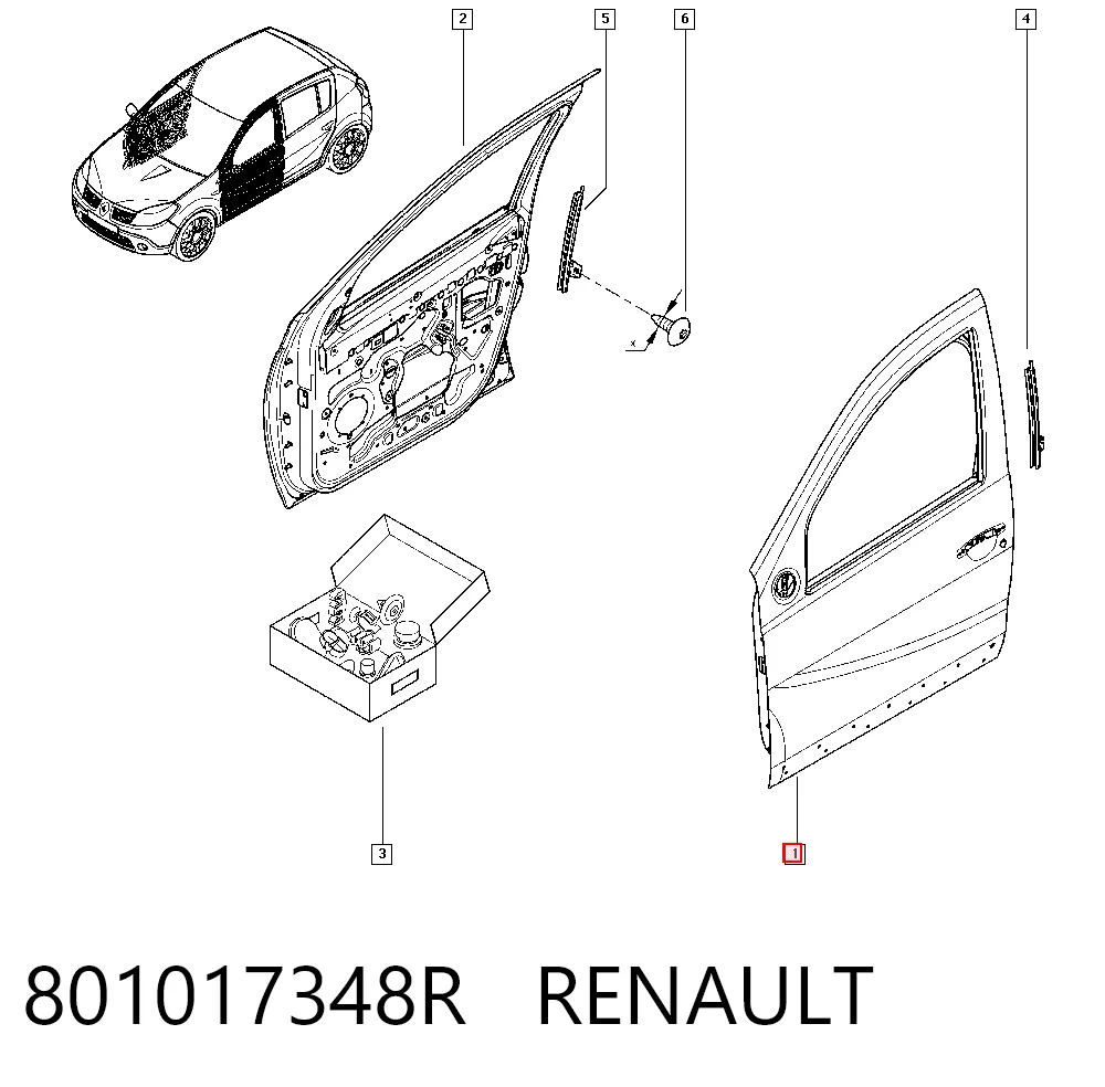 Двері передні, ліві Plrsolutions PLR5109101 ціна, від 190.90 USD