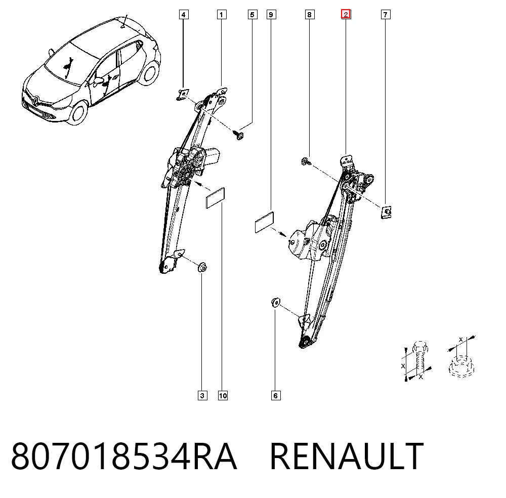 0201000000000 Suzuki Механізм стеклопод'емника двері задньої, лівої