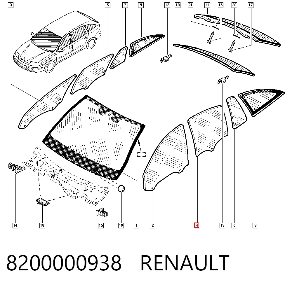 8200000938 Renault (RVI) Склопідйомник (механізм переміщення скла)