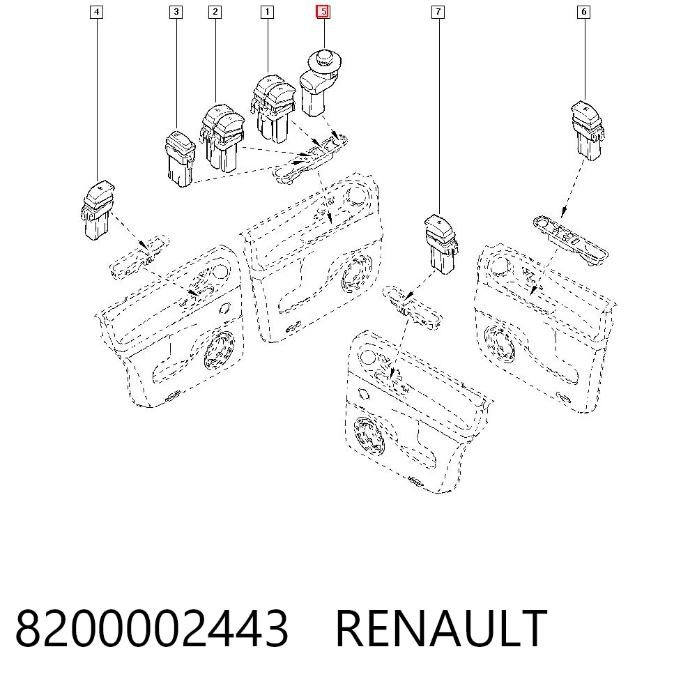 8200002443 Renault (RVI) Регулятор дзеркал