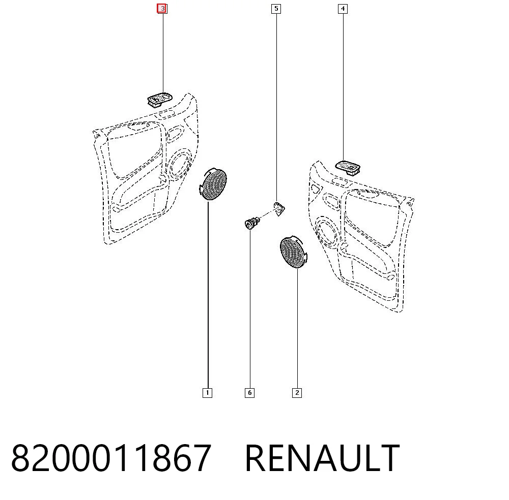 8200011867 Renault (RVI) Кнопки переднього лівого склопід'ємника