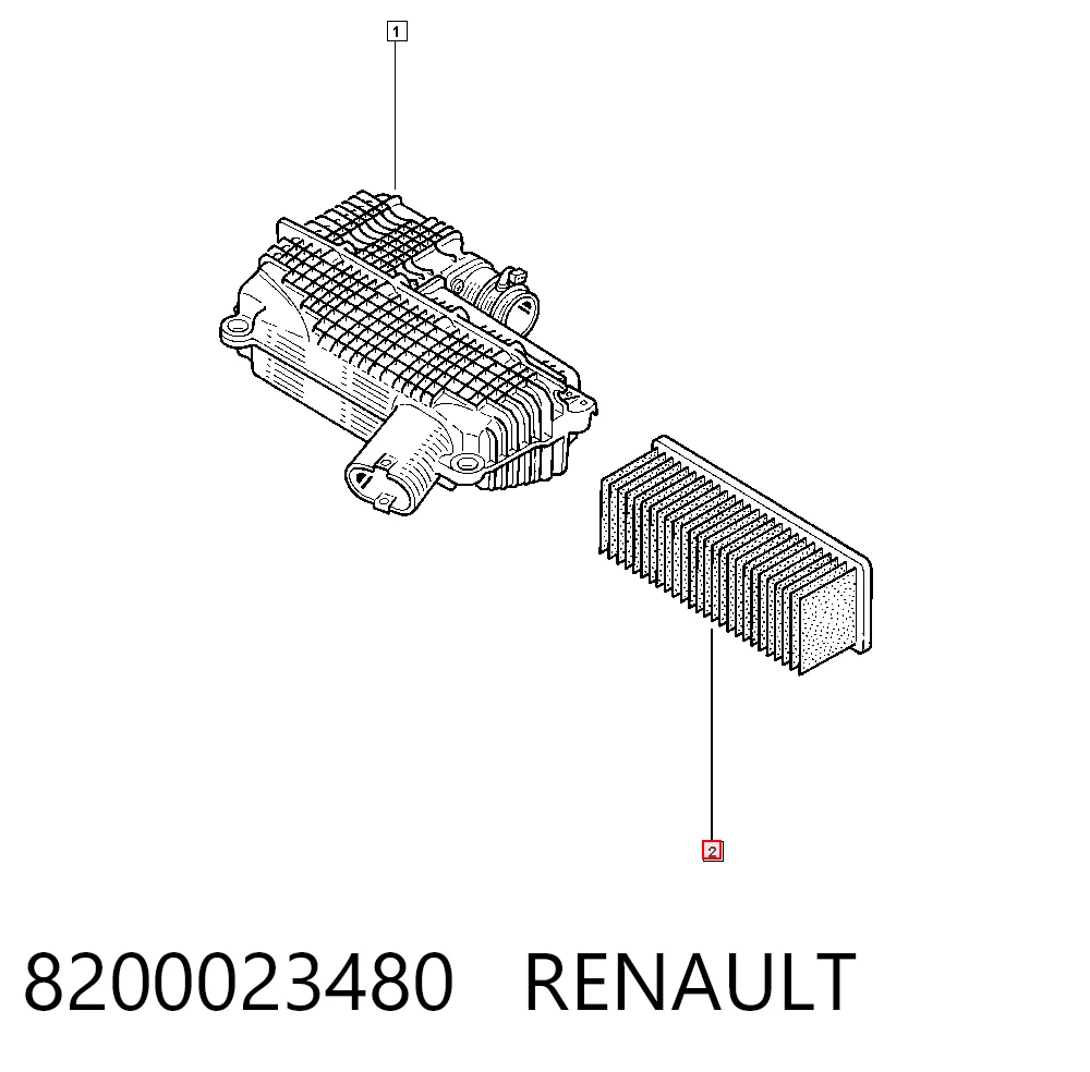 8200023480 Renault (RVI) Повітряний фільтр двигуна