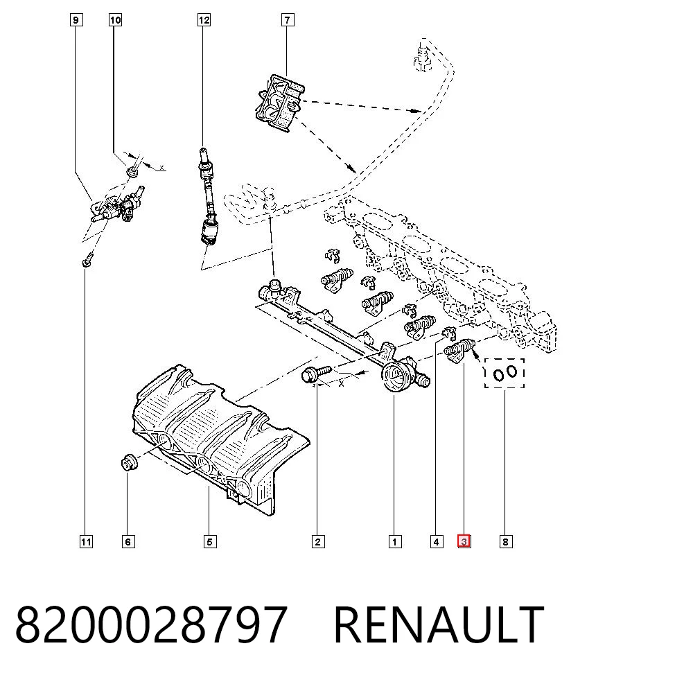 8200028797 Renault (RVI) Форсунка вприску палива