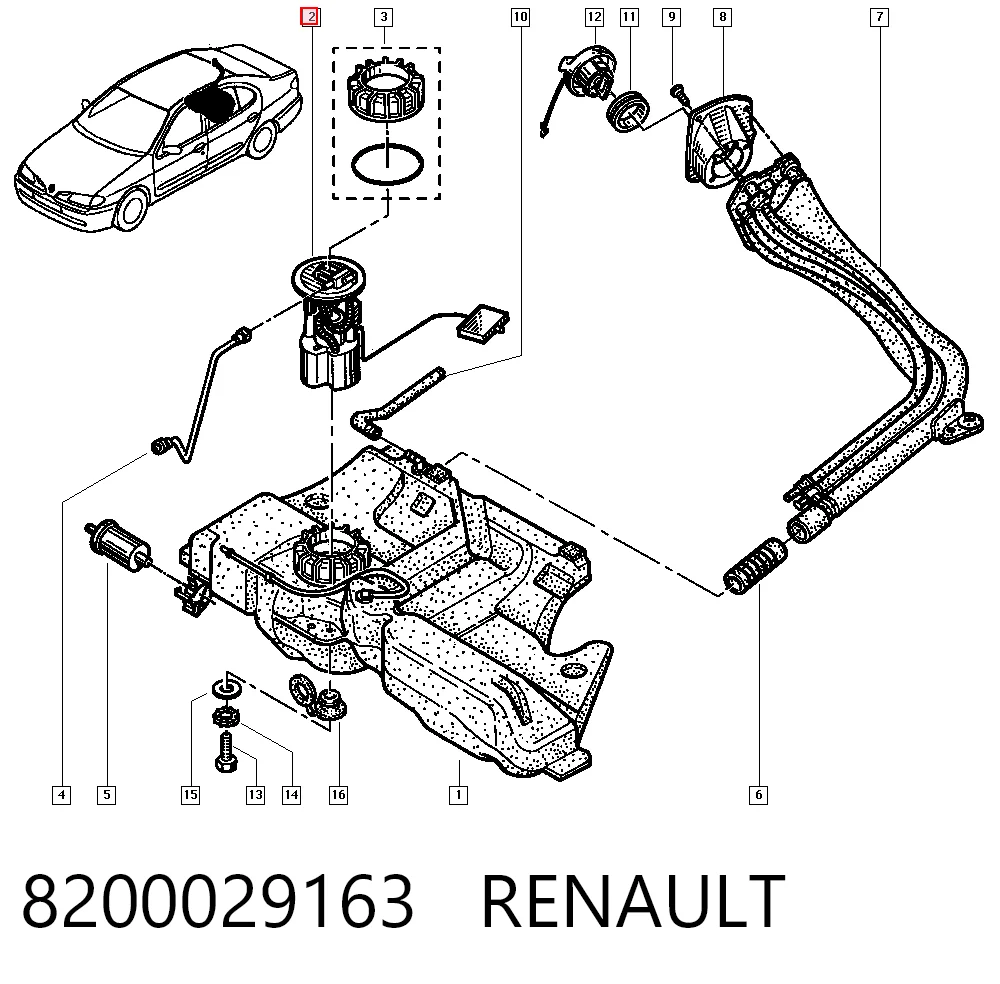 8200029163 Renault (RVI) Електробензонасос