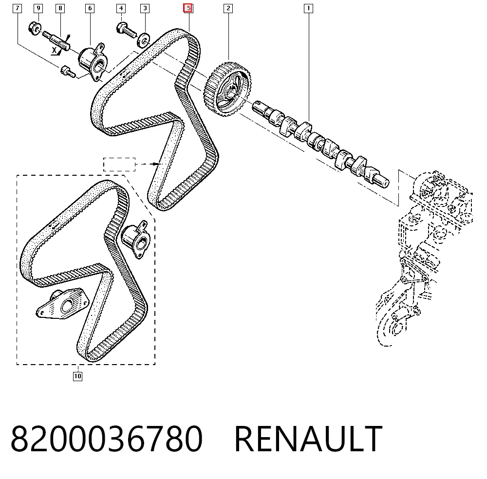  Ремінь ГРМ Renault Scenic 1