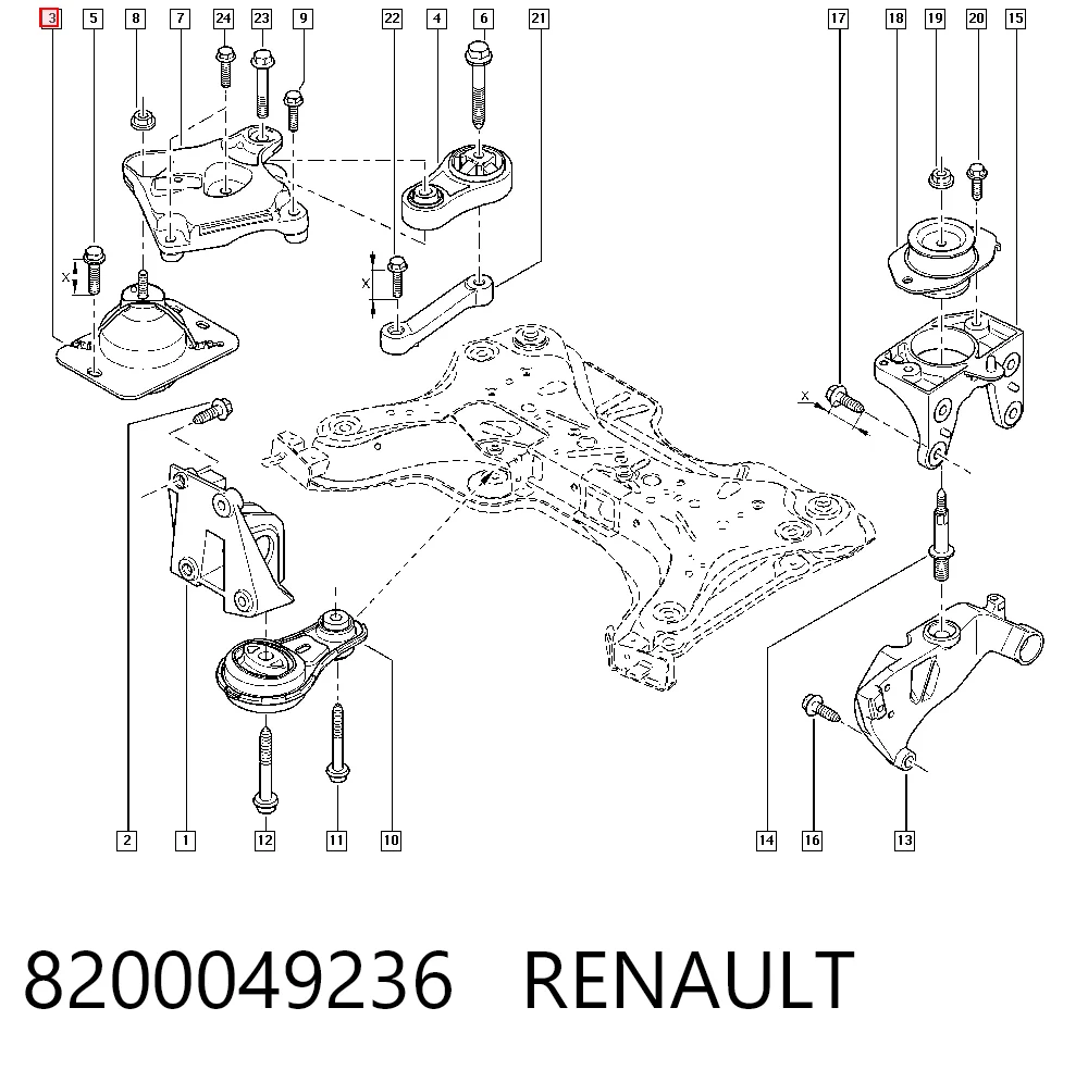 Купити 93854172 Peugeot/Citroen Подушка (опора) двигуна, права