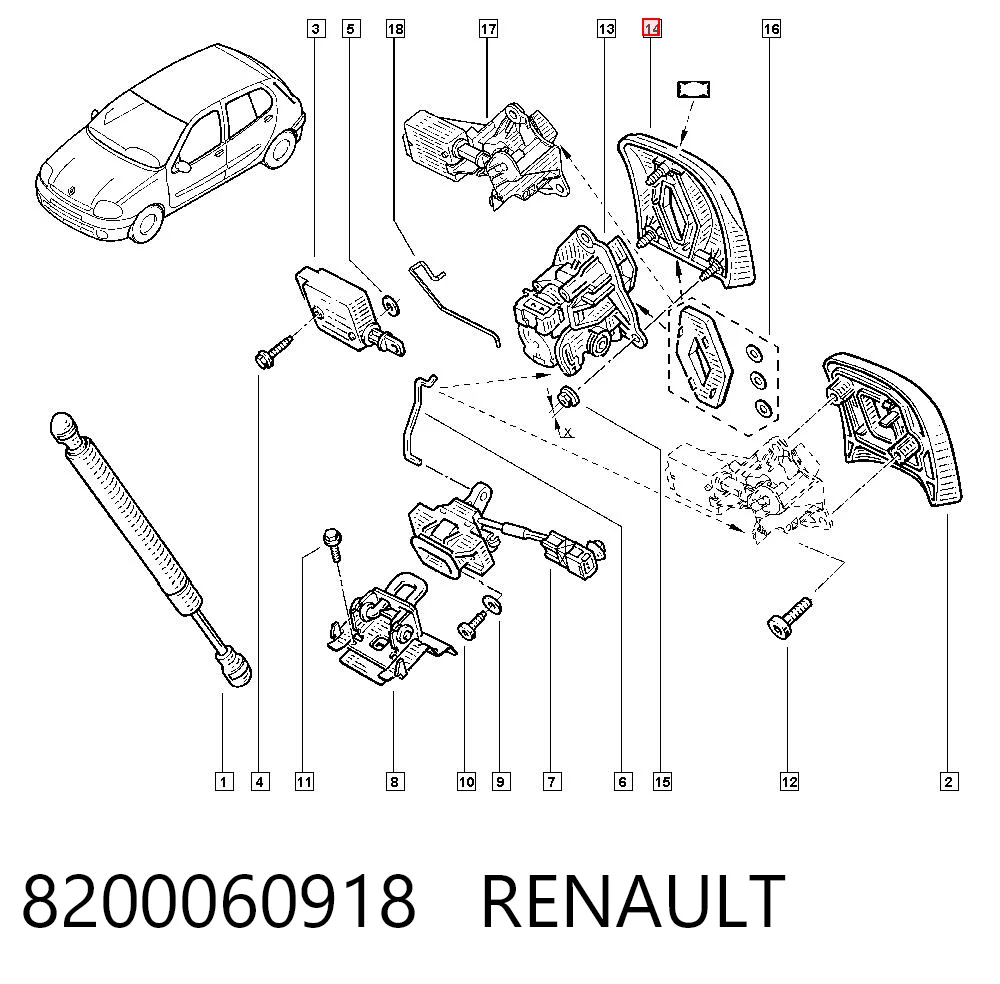 8200060918 Renault (RVI) Накладка задніх 3-х/5-х дверей