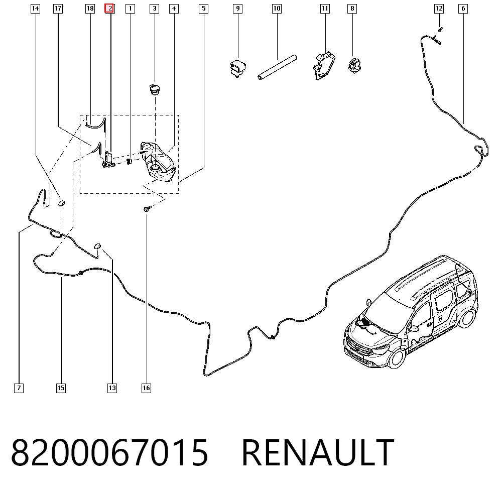 8200067015 Renault (RVI) Мотор омивача
