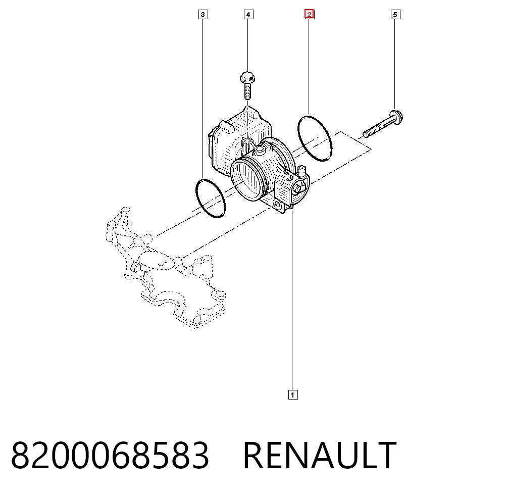  Прокладка дросельної заслінки Renault Kangoo 1