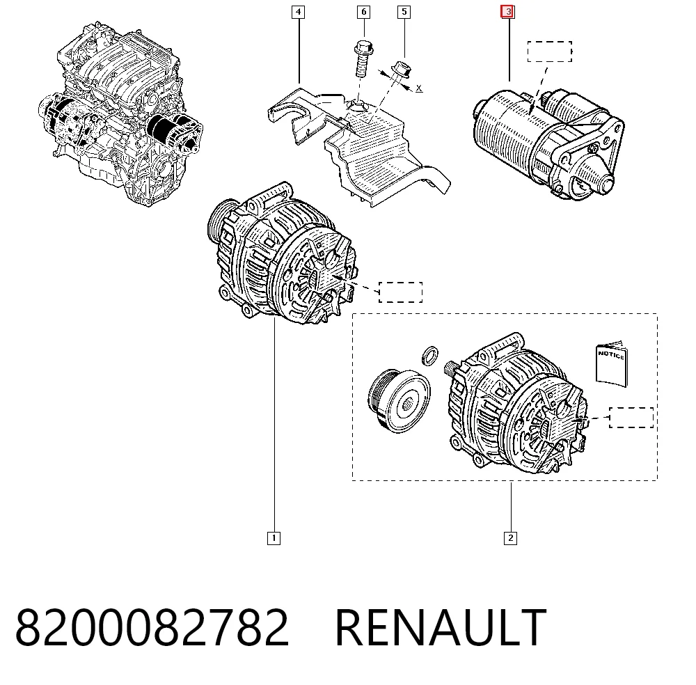 8200082782 Renault (RVI) Стартер двигуна