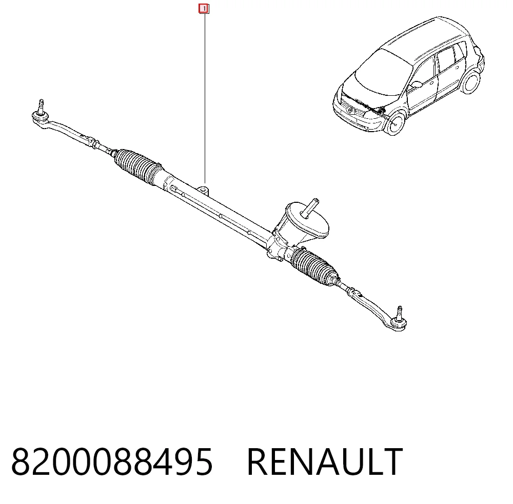 8200088495 Renault (RVI) Рейковий рульовий механізм