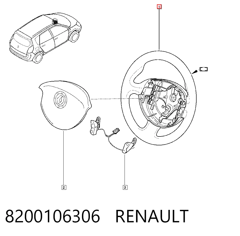 Рульове колесо на Renault Kangoo II FW0