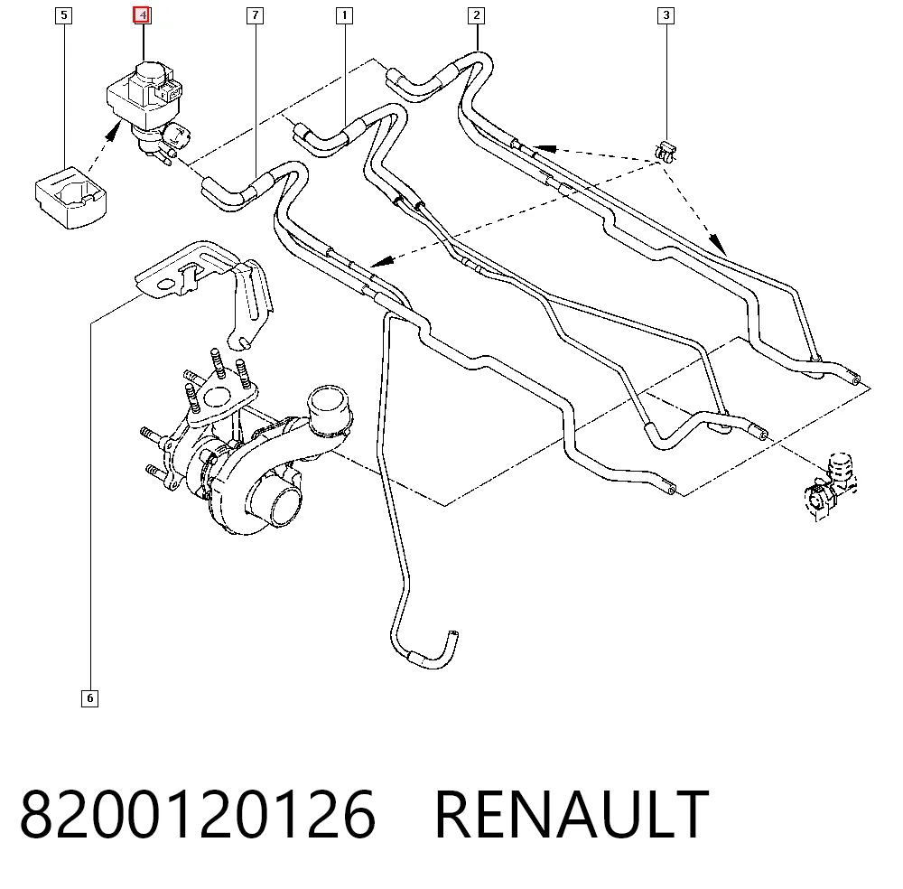 8200120126 Renault (RVI) Клапан перетворювач тиску наддуву (соленоїд)