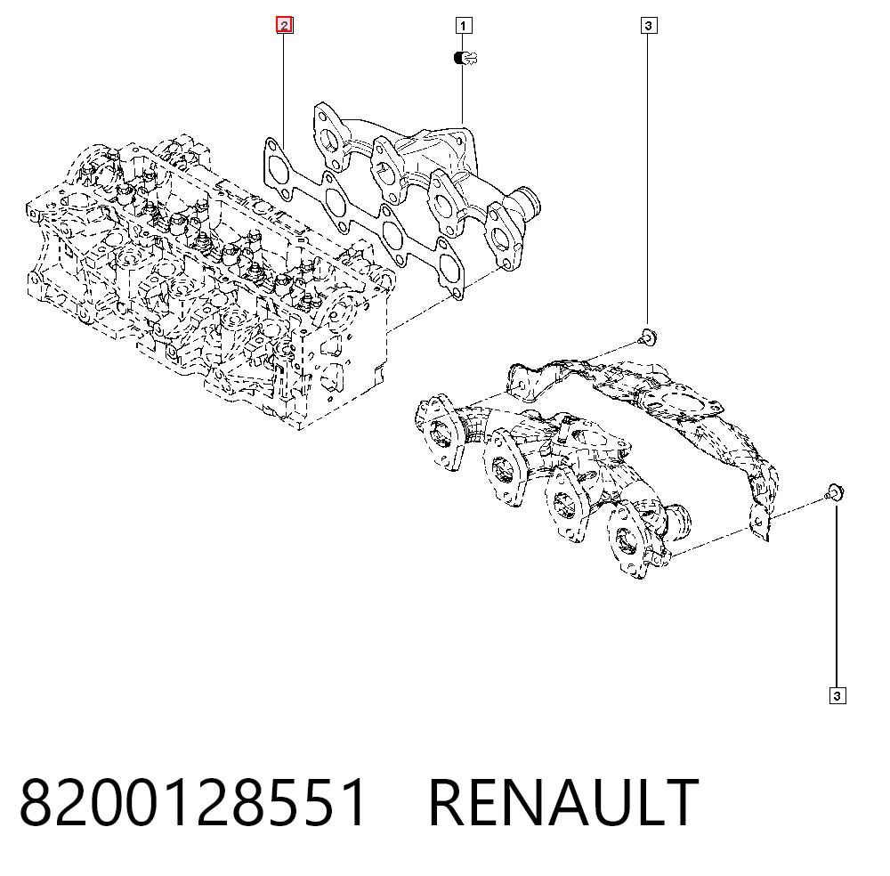 Прокладка колектора на Nissan Qashqai I J10
