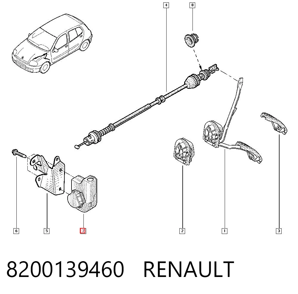 8200139460 Renault (RVI) Датчик положення педалі акселератора (газу)
