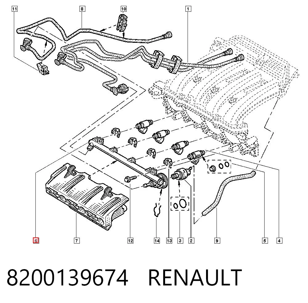 8200139674 Renault (RVI) Паливна рампа
