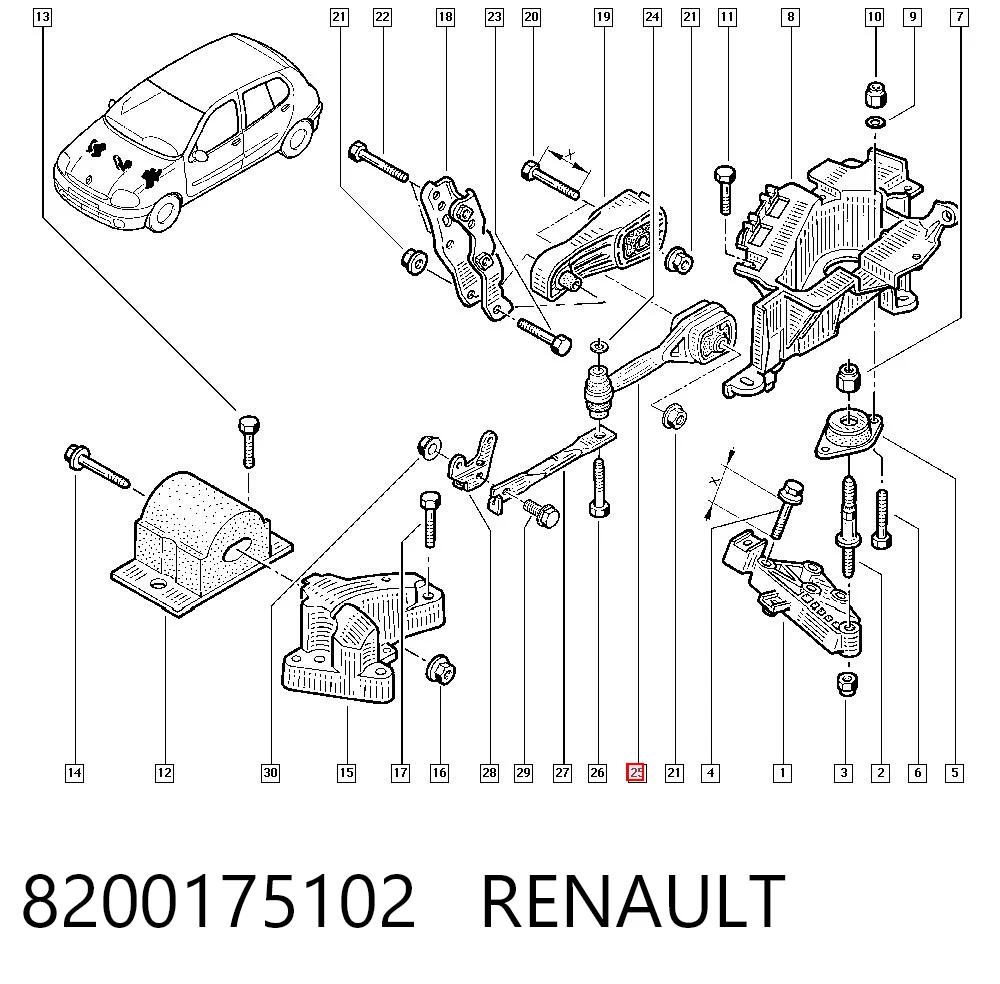 Подушка двигуна задня 010745 Magneti Marelli