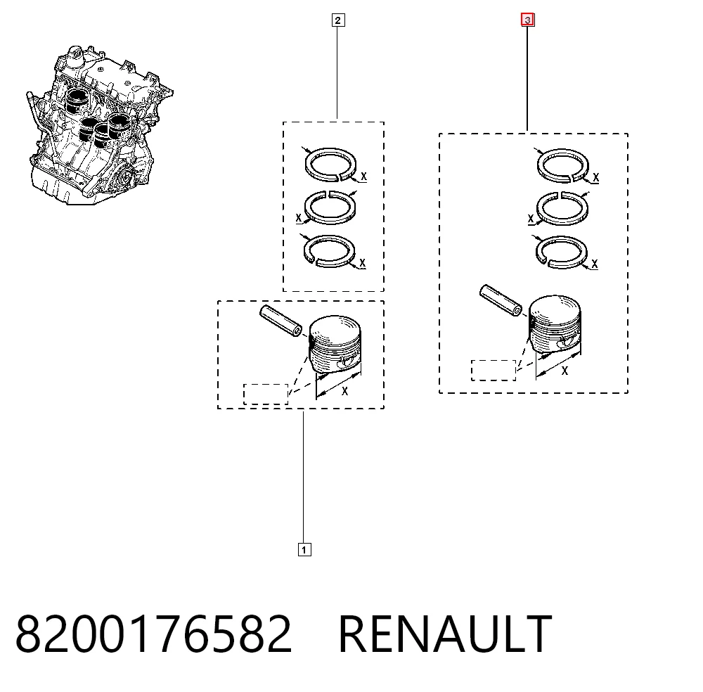 3104155000 Yenmak Поршня на 1 циліндр, STD