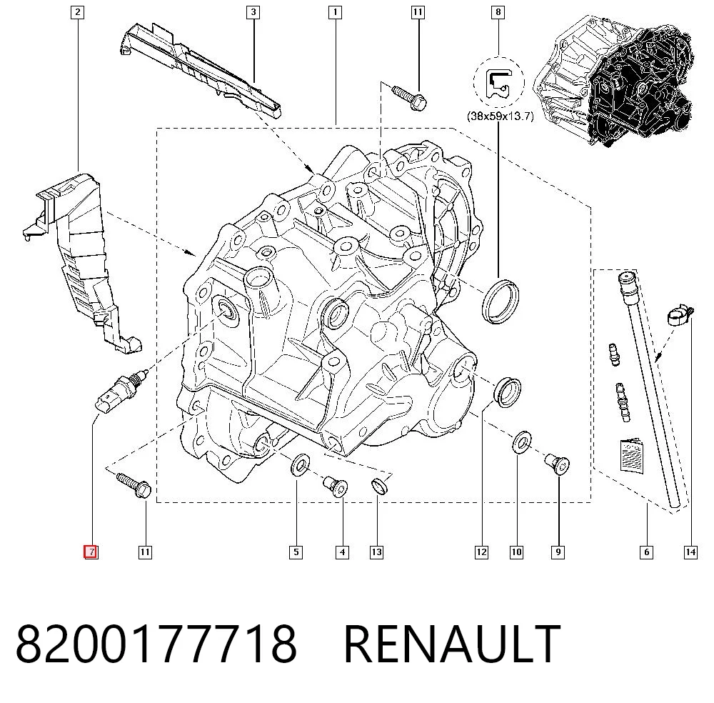 8200177718 Renault (RVI) Датчик включення ліхтарів заднього ходу