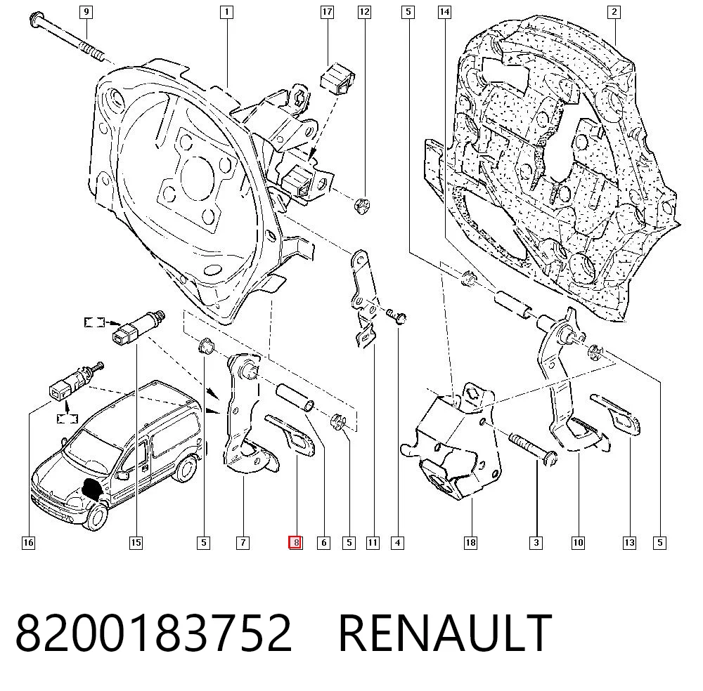8200183752 Renault (RVI) Накладка педалі зчеплення