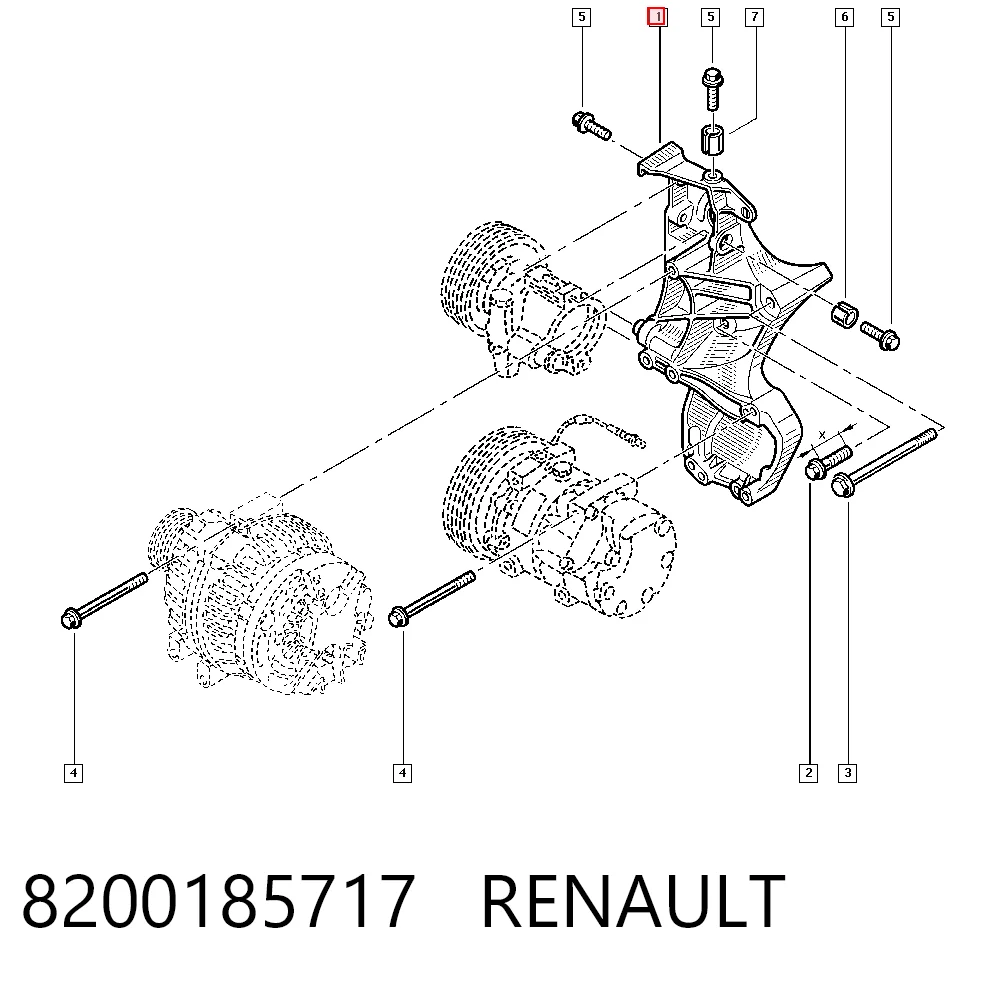  Кронштейн генератора Renault Clio 