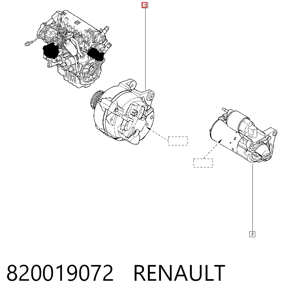 820019072 Renault (RVI) Авто генератор