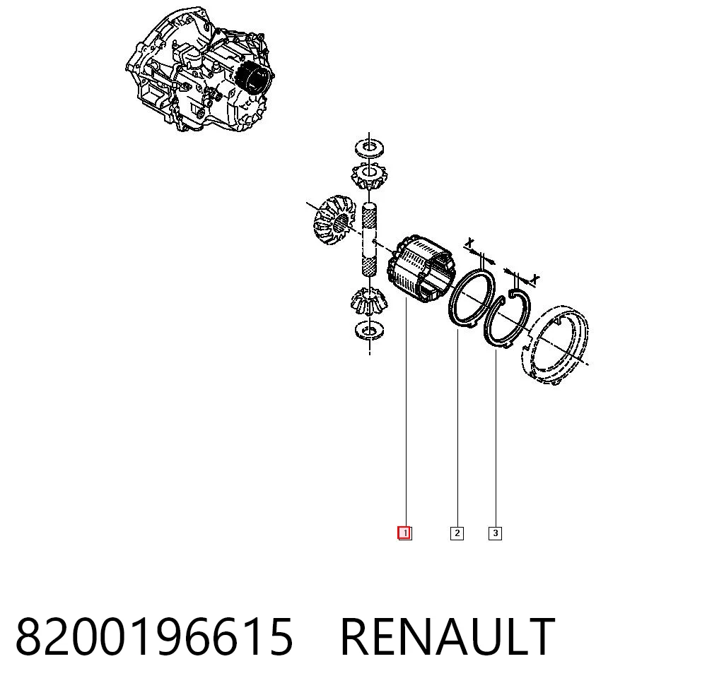 8200196615 Rotweiss Сателіт диференціала