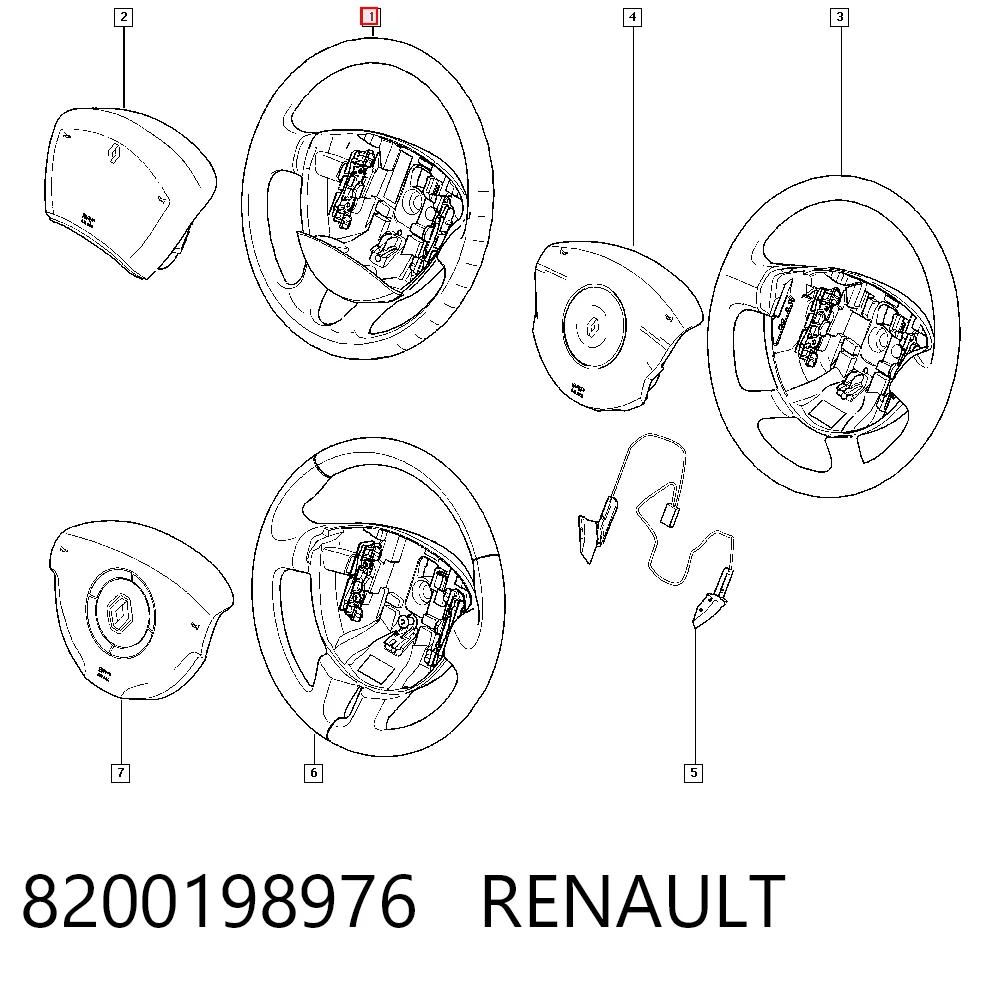 Рульове колесо на Renault Laguna II KG0, KG1