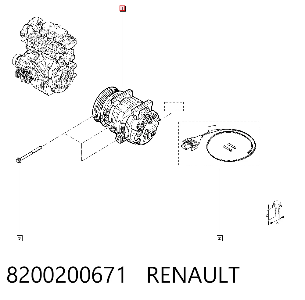 8200200671 Renault (RVI) Компресор холодоагенту