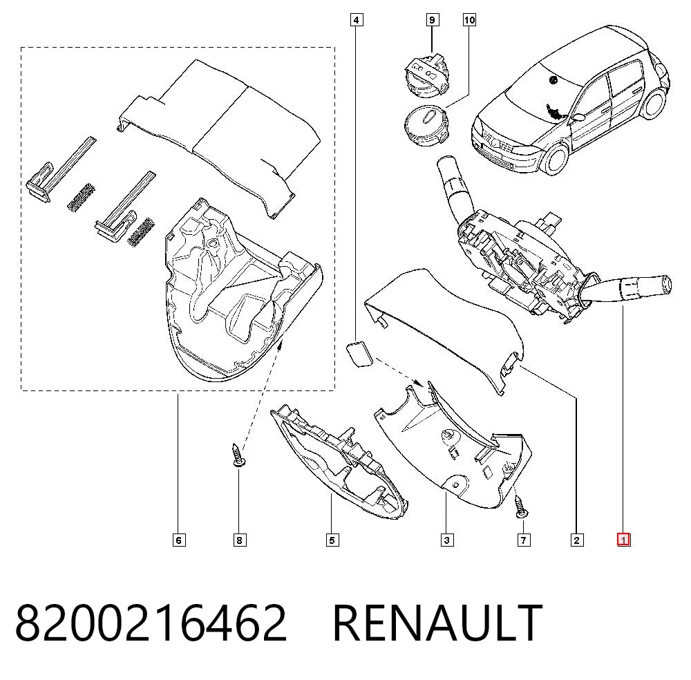 8200216462 Renault (RVI) Перемикач підрульовий