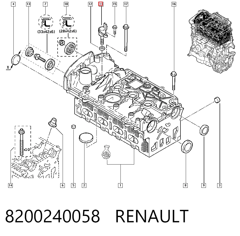 8200240058 Renault (RVI) Клапан електромагнітний положення розподільного