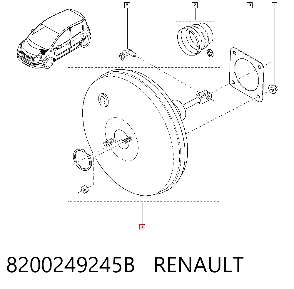  Підсилювач гальм Renault Clio 3