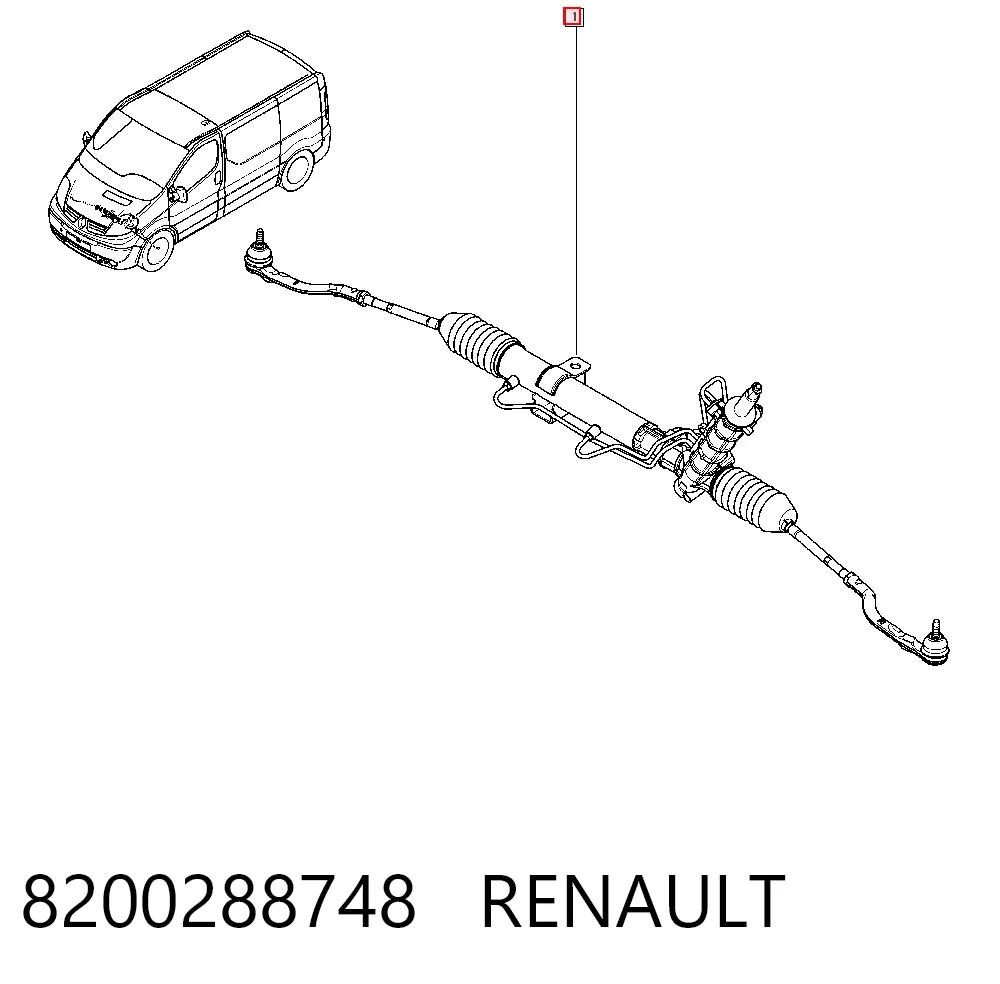 8200288748 Renault (RVI) Рейковий рульовий механізм