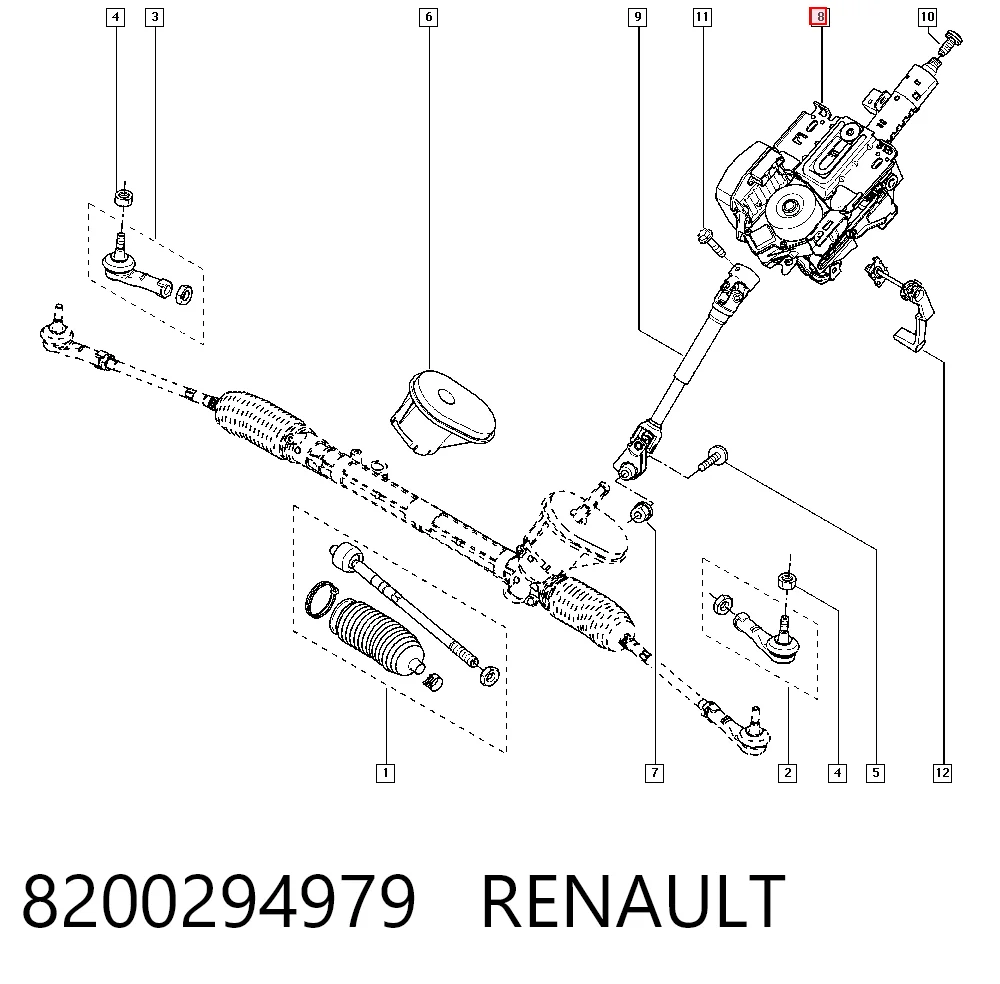 Купити Рульова колонка Renault Clio III BR01, CR01